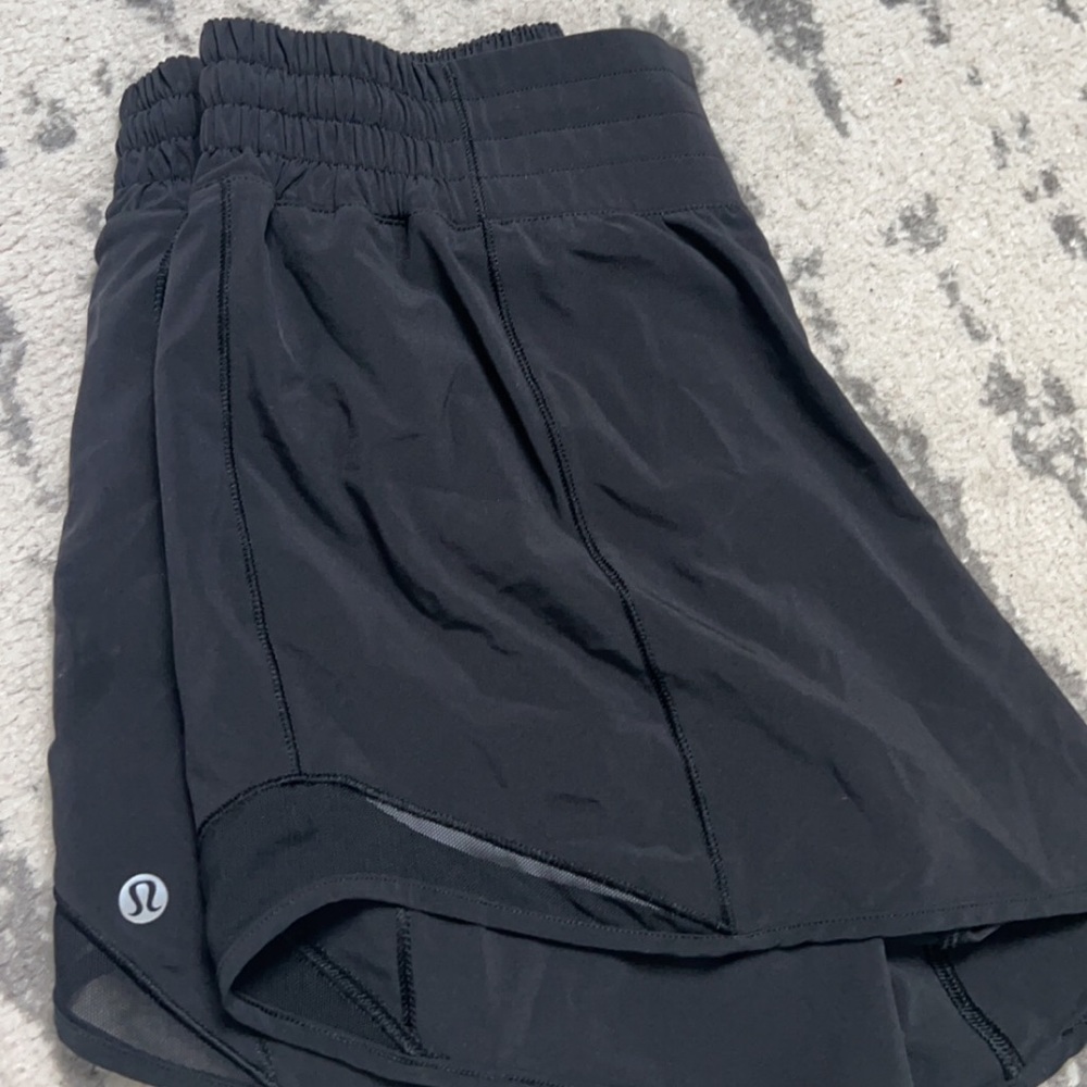 Black Lululemon Hotty Hot Shorts